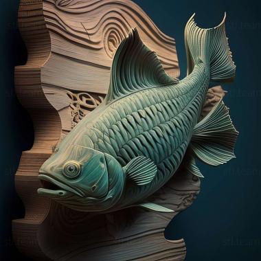 3D model Puntius lateristriga fish (STL)